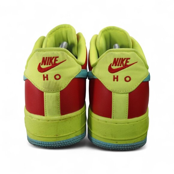 Nike Air Force 1 AF1 Low Custom by You Men's 9.5 DH7128-991 Neon Yellow / Red - Picture 6 of 12